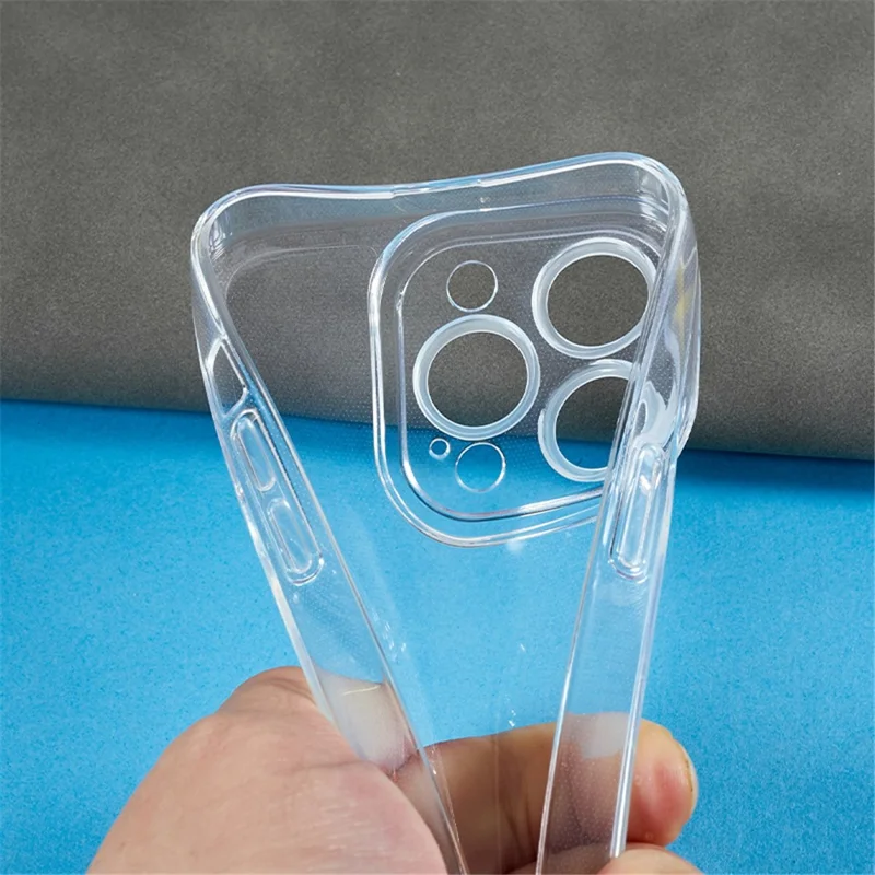 For iPhone 14 Pro Phone Case Clear Shock Absorption Thickened TPU Cover with Precise Cutout