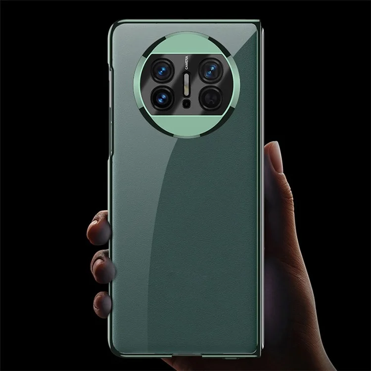 GKK Pour Huawei Mate X3 5G Étui de téléphone en PC électroplaqué Découpe précise Couverture anti-rayures avec film en verre trempé - Vert Minuit