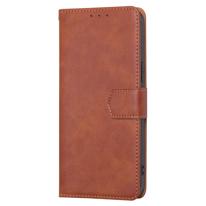 For Realme GT Neo5 SE 5G Stand Cowhide Texture Phone Wallet Case PU Leather RFID Blocking Phone Cover - Brown