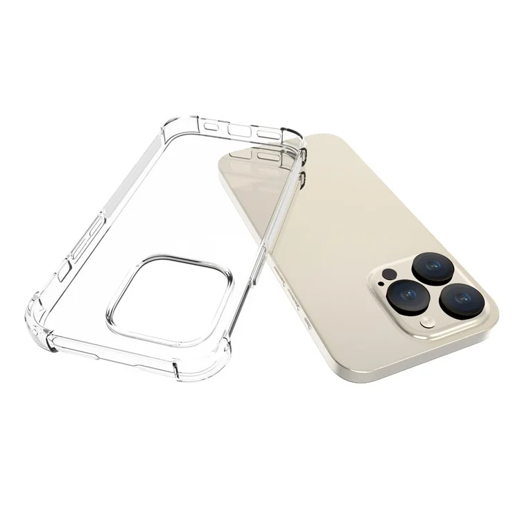 Phone Case for iPhone 15 Pro Anti-Slip Shockproof Four Corner Airbag Flexible TPU Phone Cover