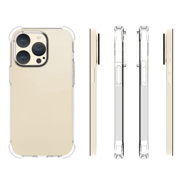 Phone Case for iPhone 15 Pro Anti-Slip Shockproof Four Corner Airbag Flexible TPU Phone Cover