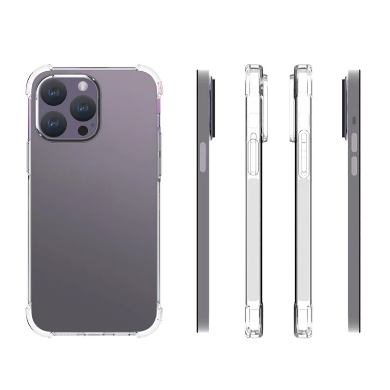 Étui du Téléphone Pour L'iphone 15 Pro Max Anti-Drop Clear Shell Four Téléphone Four Corner Airbag Flexible TPU Cover