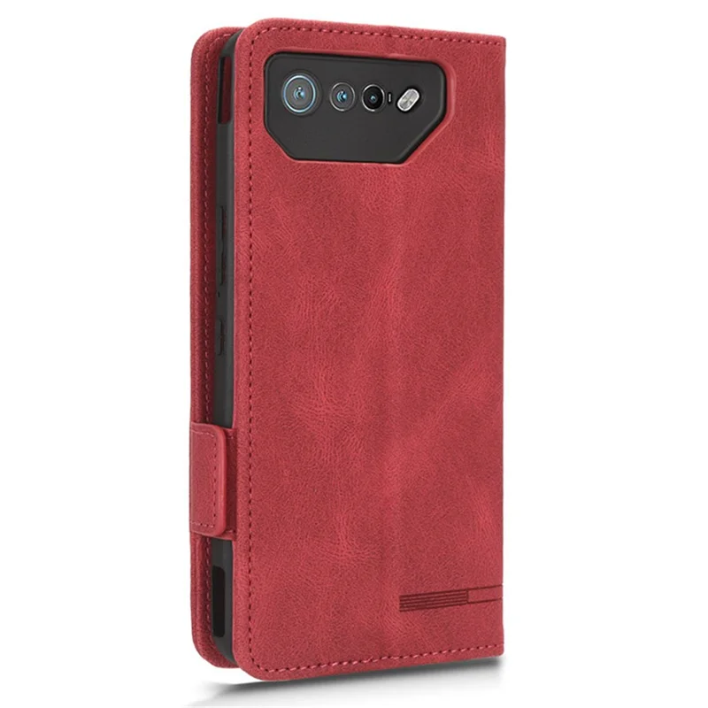 For Asus ROG Phone 7 Ultimate 5G / ROG Phone 7 5G Hardware Decor PU Leather Phone Case Wallet Stand Cover - Rose