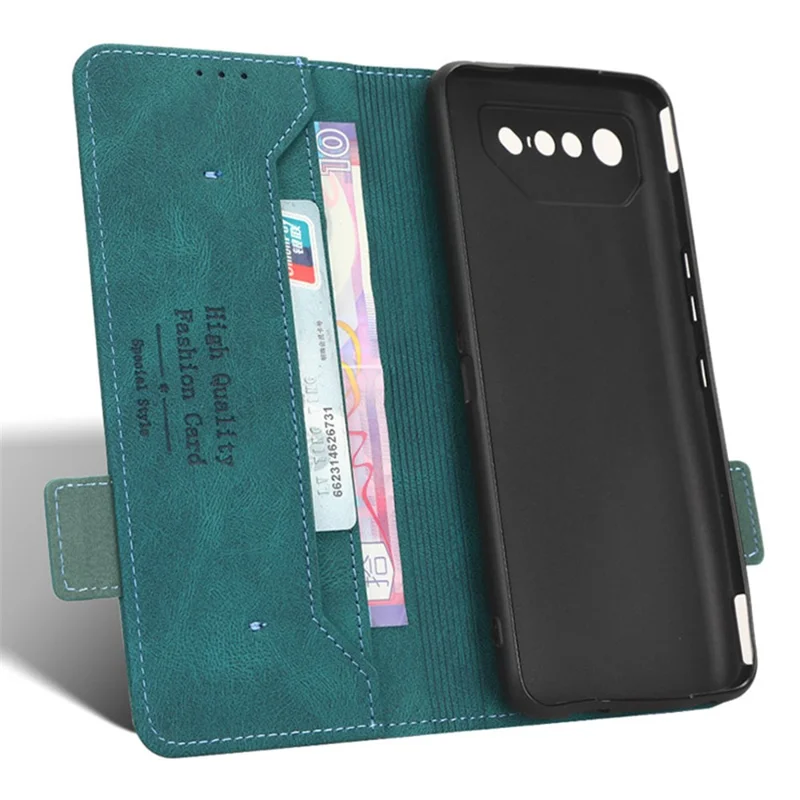 For Asus ROG Phone 7 Ultimate 5G / ROG Phone 7 5G Hardware Decor PU Leather Phone Case Wallet Stand Cover - Blue