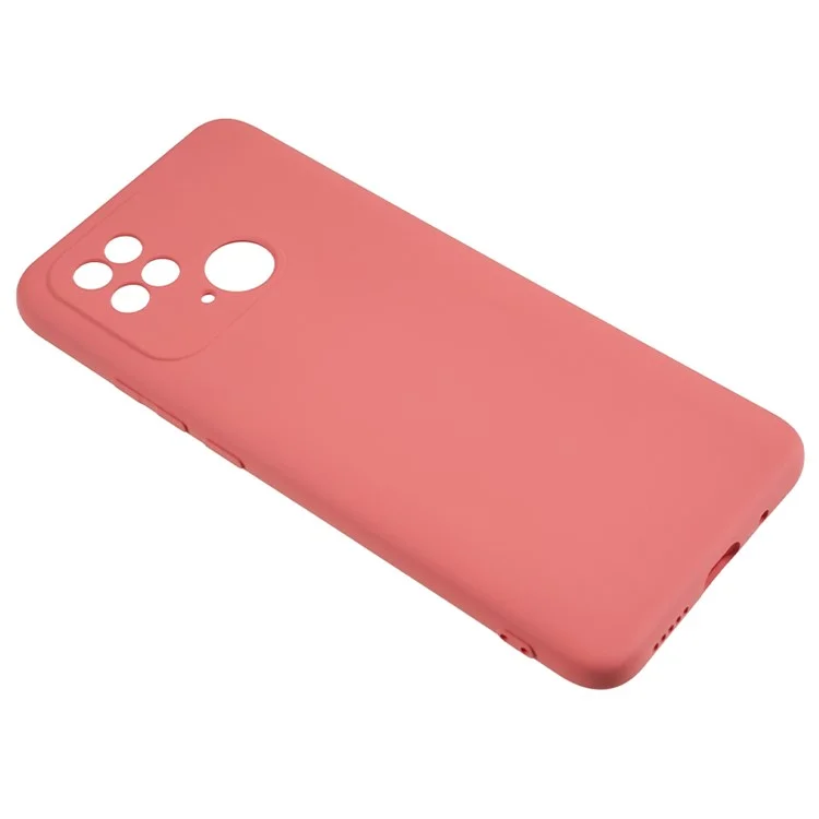 For Xiaomi Redmi 10C 4G Rubberized Phone Case Scratch Proof Fiber Lining Soft TPU Back Cover - Hawthorn Red