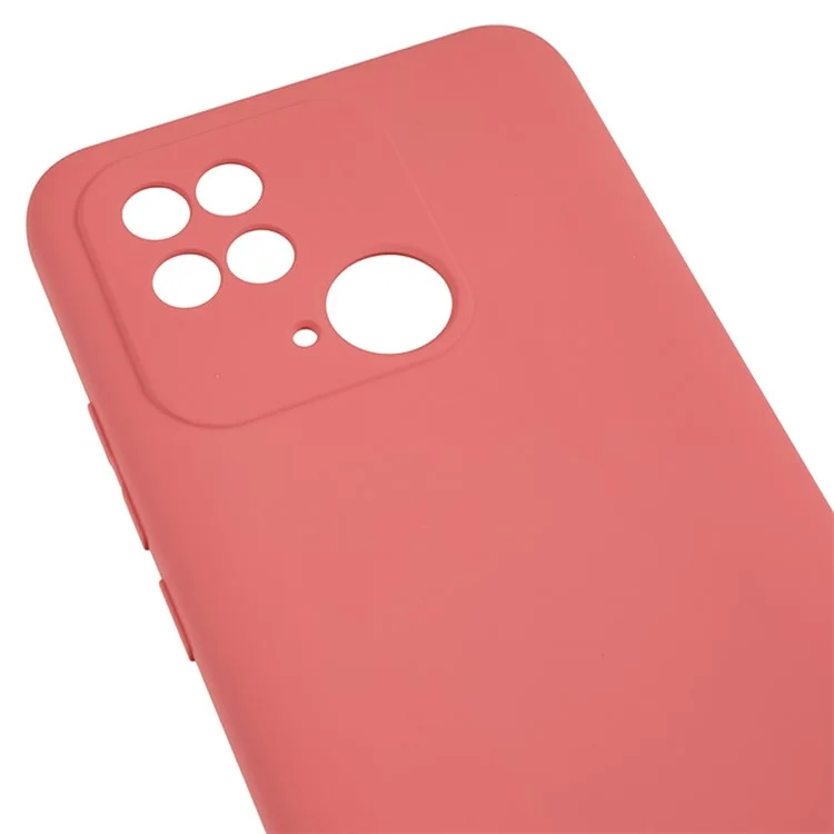For Xiaomi Redmi 10C 4G Rubberized Phone Case Scratch Proof Fiber Lining Soft TPU Back Cover - Hawthorn Red