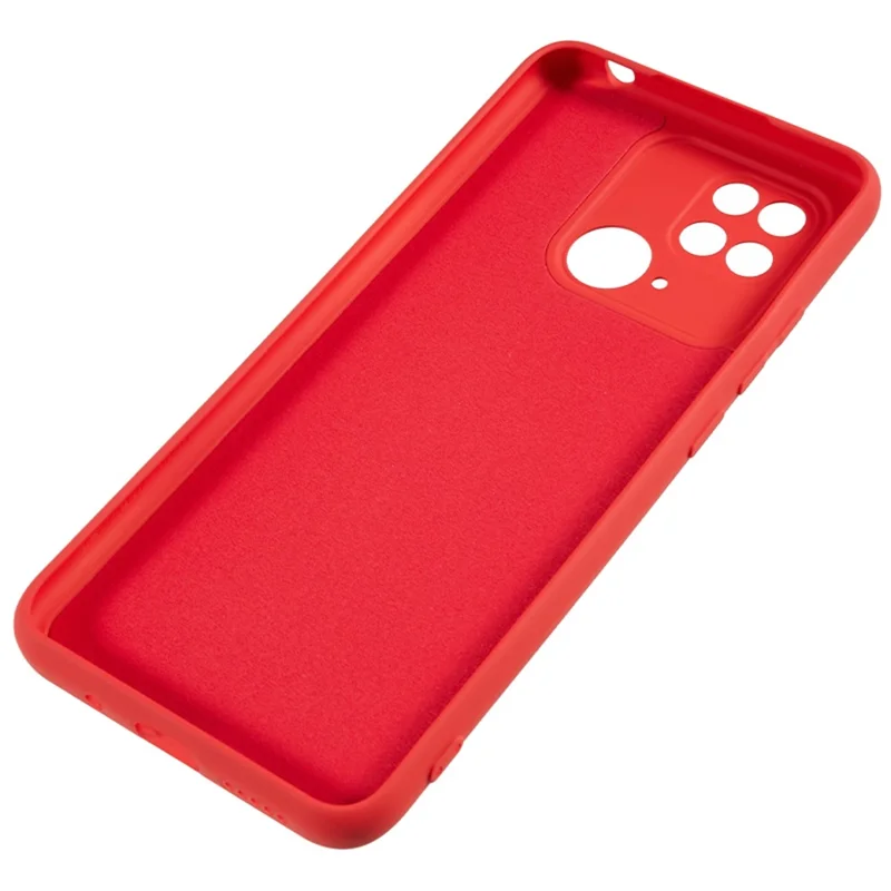 For Xiaomi Redmi 10C 4G Rubberized Phone Case Scratch Proof Fiber Lining Soft TPU Back Cover - Red