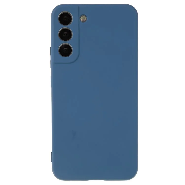 For Samsung Galaxy S21 FE 5G Rubberized TPU Phone Case Fiber Lining Anti-Scratch Cover - Sapphire