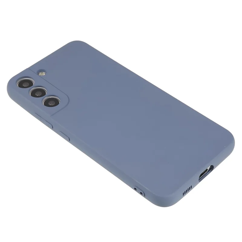 For Samsung Galaxy S21 FE 5G Rubberized TPU Phone Case Fiber Lining Anti-Scratch Cover - Lavender Grey