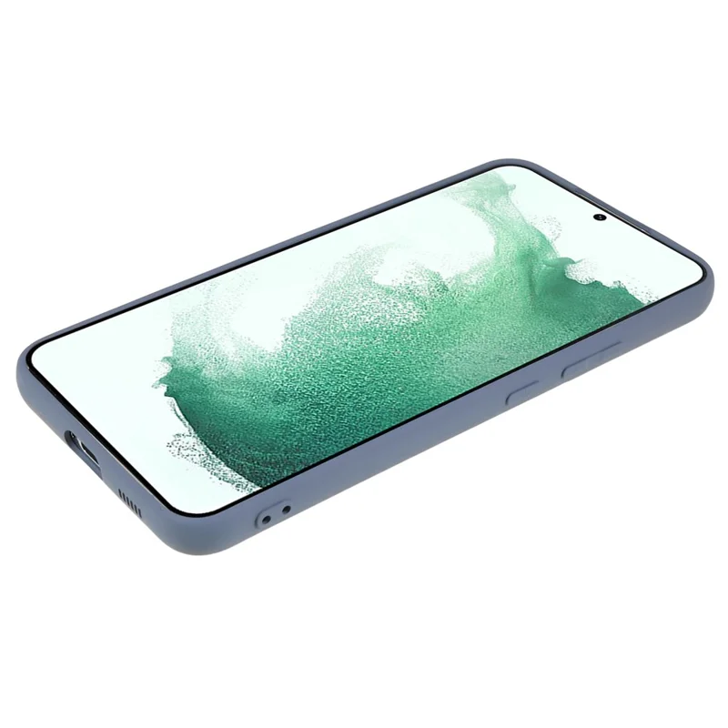 For Samsung Galaxy S21 FE 5G Rubberized TPU Phone Case Fiber Lining Anti-Scratch Cover - Lavender Grey