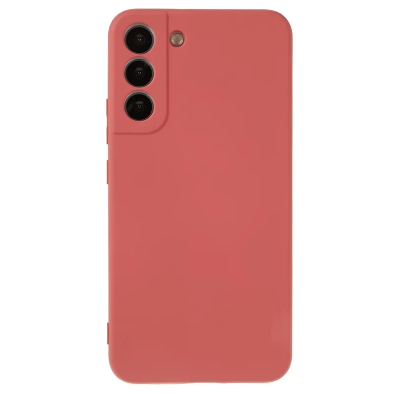 For Samsung Galaxy S21 FE 5G Rubberized TPU Phone Case Fiber Lining Anti-Scratch Cover - Hawthorn Red