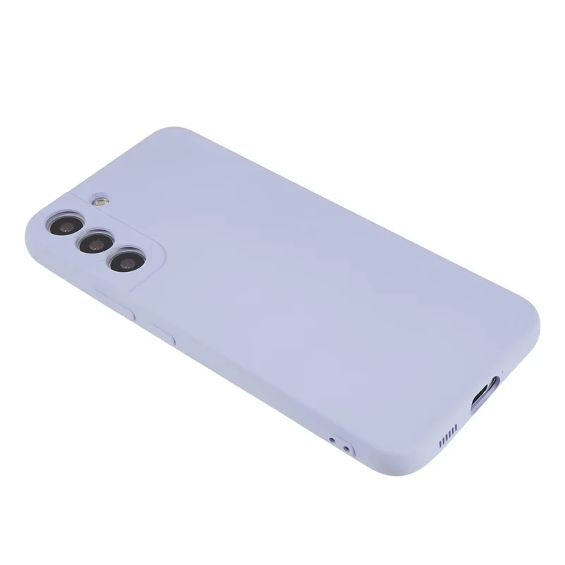 Para Samsung Galaxy S21 FE 5G Funda de Teléfono Celular TPU Acolchado Forro de Fibra Anti-Arañazos Cubierta - Púrpura Claro