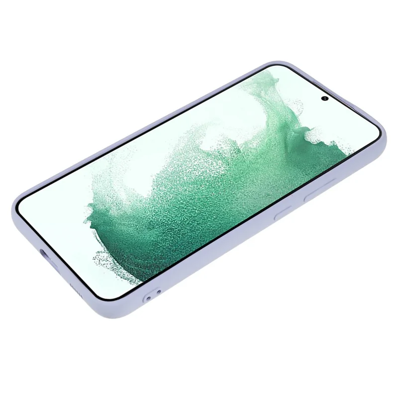 Para Samsung Galaxy S21 FE 5G Funda de Teléfono Celular TPU Acolchado Forro de Fibra Anti-Arañazos Cubierta - Púrpura Claro