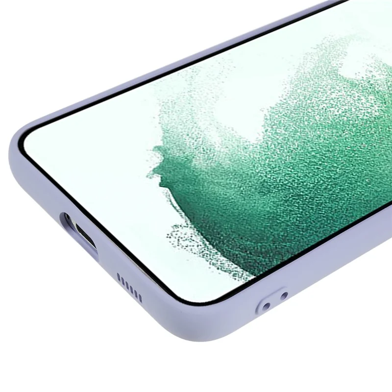 Para Samsung Galaxy S21 FE 5G Funda de Teléfono Celular TPU Acolchado Forro de Fibra Anti-Arañazos Cubierta - Púrpura Claro