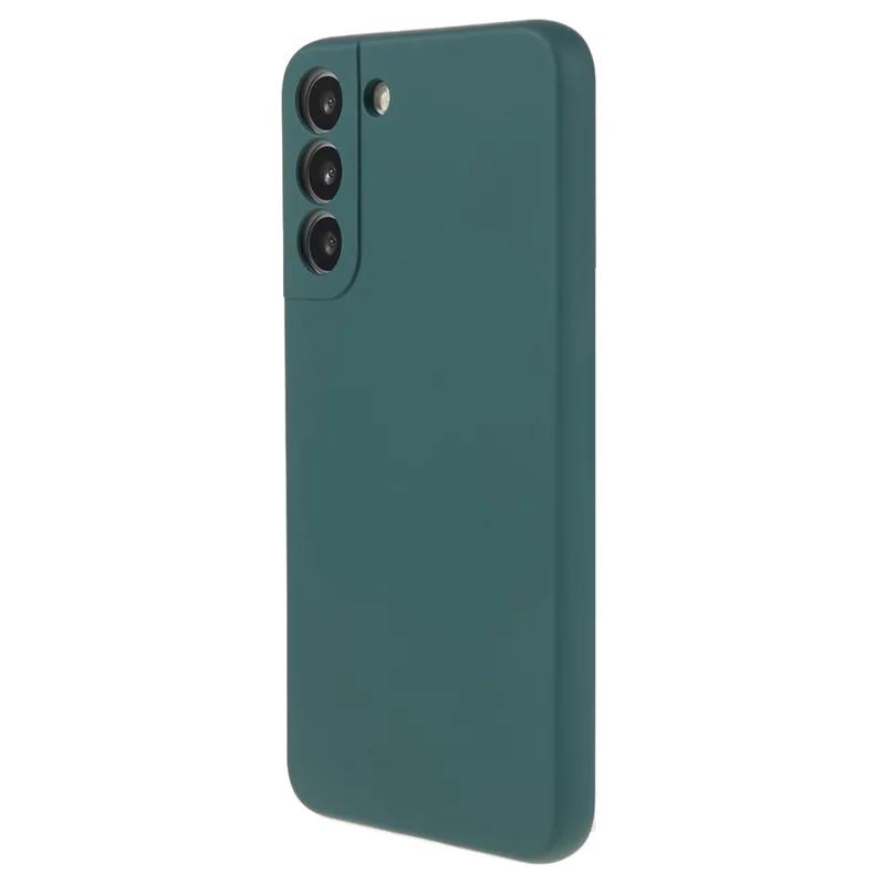 For Samsung Galaxy S21 FE 5G Rubberized TPU Phone Case Fiber Lining Anti-Scratch Cover - Army Green