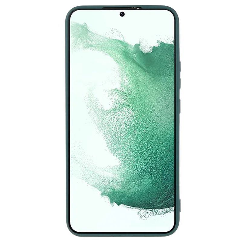 For Samsung Galaxy S21 FE 5G Rubberized TPU Phone Case Fiber Lining Anti-Scratch Cover - Army Green