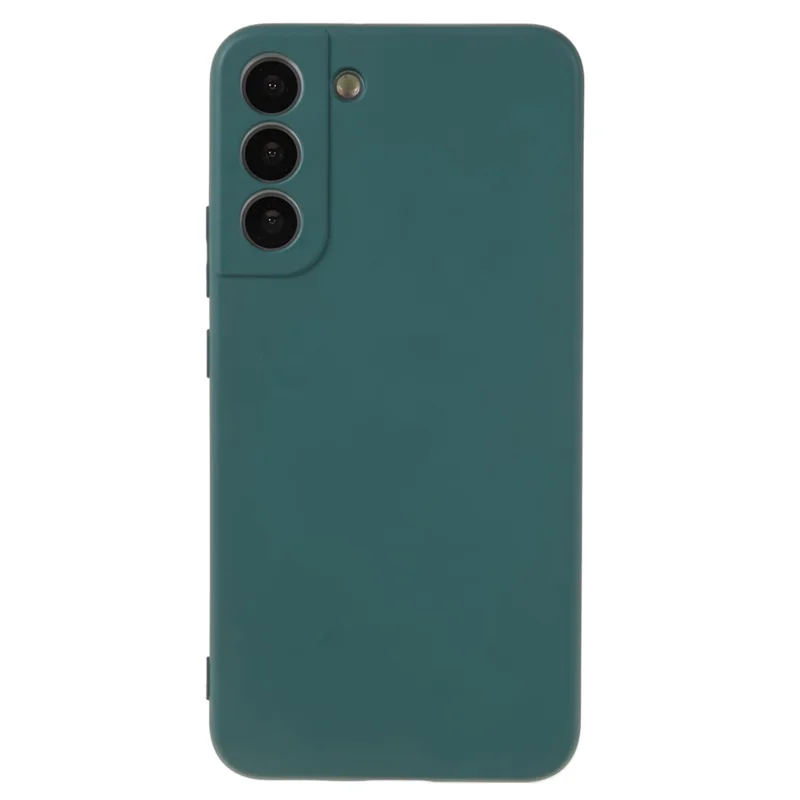 For Samsung Galaxy S21 FE 5G Rubberized TPU Phone Case Fiber Lining Anti-Scratch Cover - Army Green