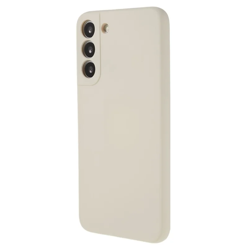 Til Samsung Galaxy S21 FE 5G Gummilagt TPU-telefonbeskyttelse med fiberfor, anti-skrammebeskyttelse - Hvid