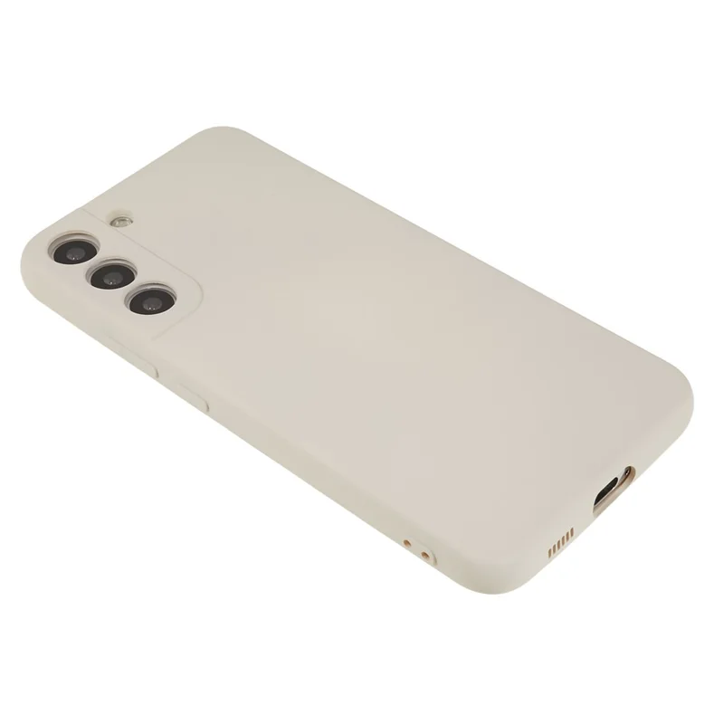 Til Samsung Galaxy S21 FE 5G Gummilagt TPU-telefonbeskyttelse med fiberfor, anti-skrammebeskyttelse - Hvid