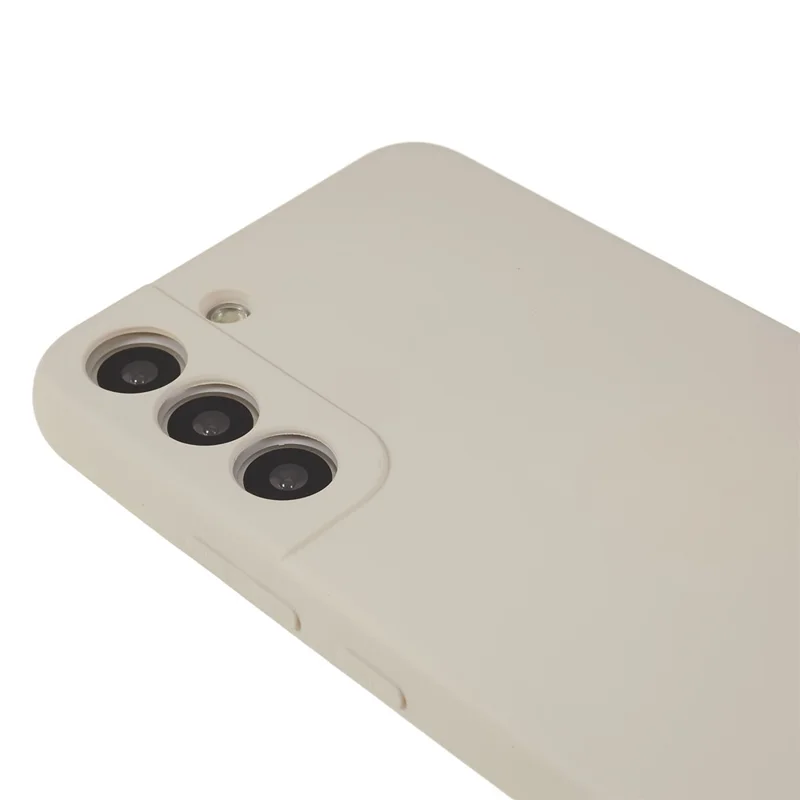 Til Samsung Galaxy S21 FE 5G Gummilagt TPU-telefonbeskyttelse med fiberfor, anti-skrammebeskyttelse - Hvid