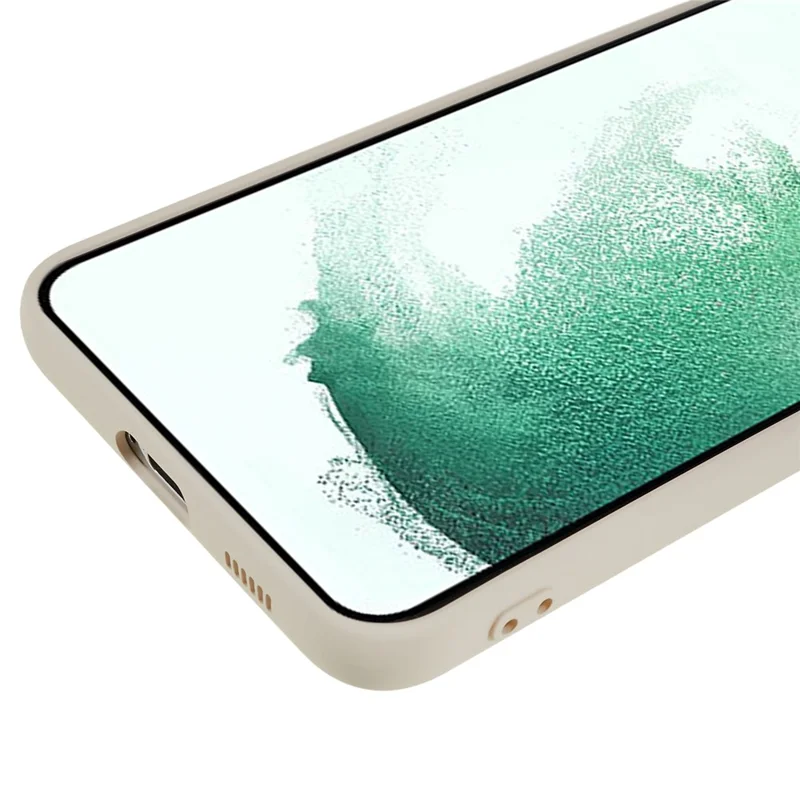 Til Samsung Galaxy S21 FE 5G Gummilagt TPU-telefonbeskyttelse med fiberfor, anti-skrammebeskyttelse - Hvid