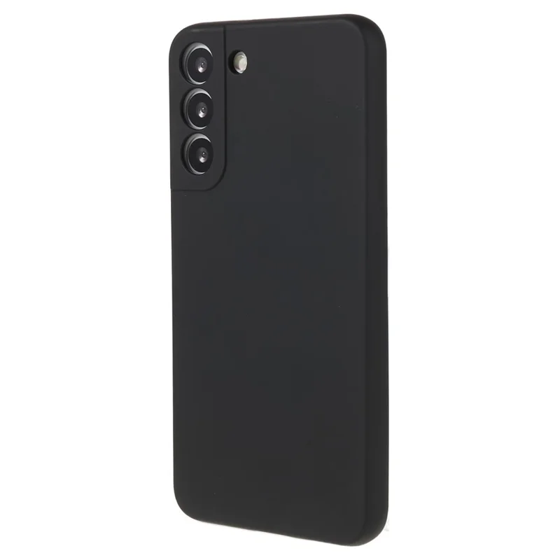 For Samsung Galaxy S21 FE 5G Rubberized TPU Phone Case Fiber Lining Anti-Scratch Cover - Black