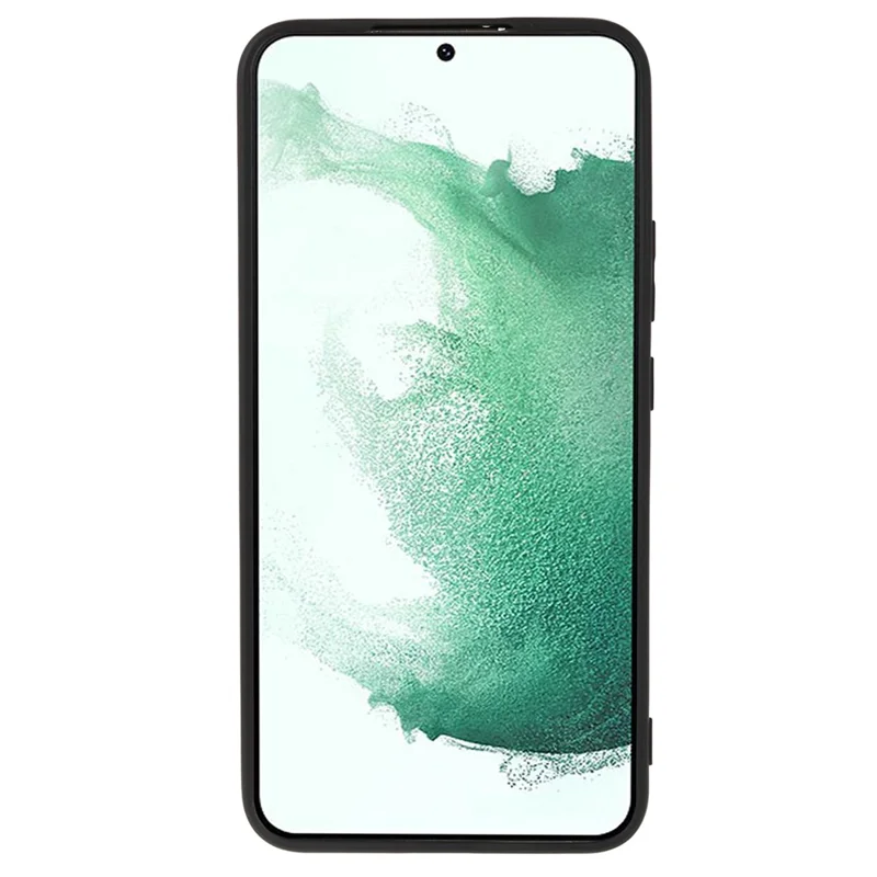 For Samsung Galaxy S21 FE 5G Rubberized TPU Phone Case Fiber Lining Anti-Scratch Cover - Black