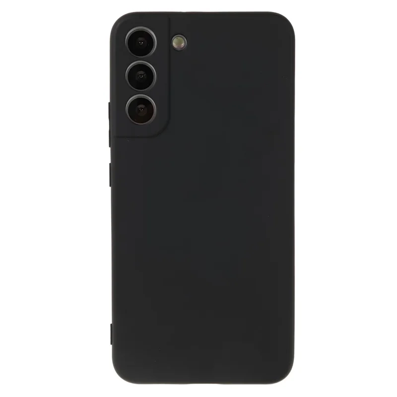 For Samsung Galaxy S21 FE 5G Rubberized TPU Phone Case Fiber Lining Anti-Scratch Cover - Black
