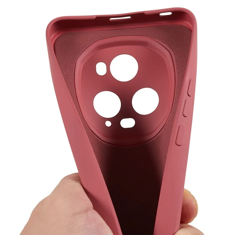 Для Honor Magic5 Ultimate 5G Fiber Lining TPU Phone Case Rubberized Phone Cover - Hawthorn Red