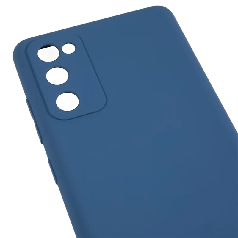 For Samsung Galaxy S20 Lite / S20 FE / S20 FE 5G / S20 FE 2022 Fiber Lining Rubberized TPU Cover Phone Case - Sapphire