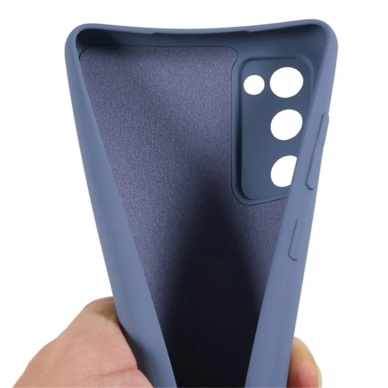 For Samsung Galaxy S20 Lite / S20 FE / S20 FE 5G / S20 FE 2022 Fiber Lining Rubberized TPU Cover Phone Case - Lavender Grey