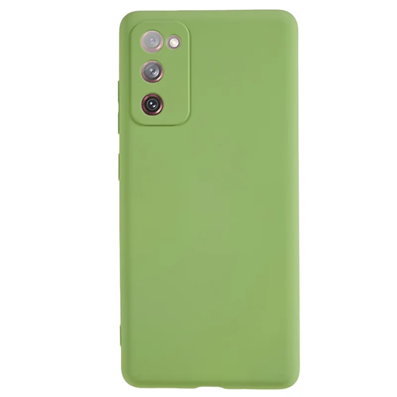 For Samsung Galaxy S20 Lite / S20 FE / S20 FE 5G / S20 FE 2022 Fiber Lining Rubberized TPU Cover Phone Case - Matcha Green