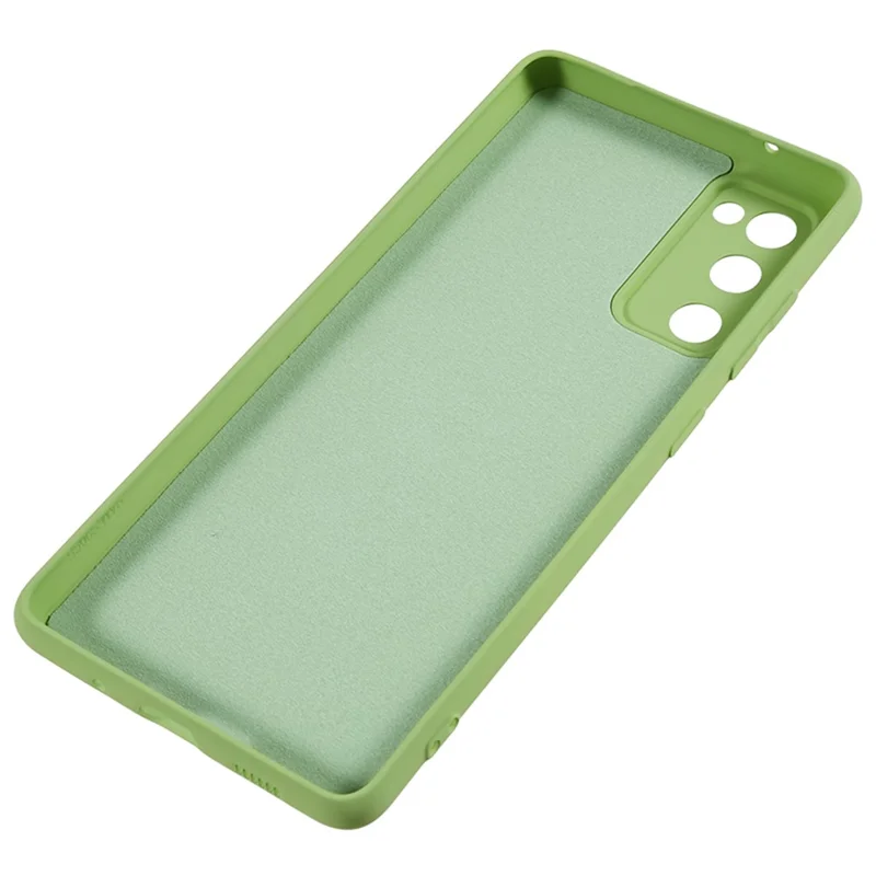 For Samsung Galaxy S20 Lite / S20 FE / S20 FE 5G / S20 FE 2022 Fiber Lining Rubberized TPU Cover Phone Case - Matcha Green
