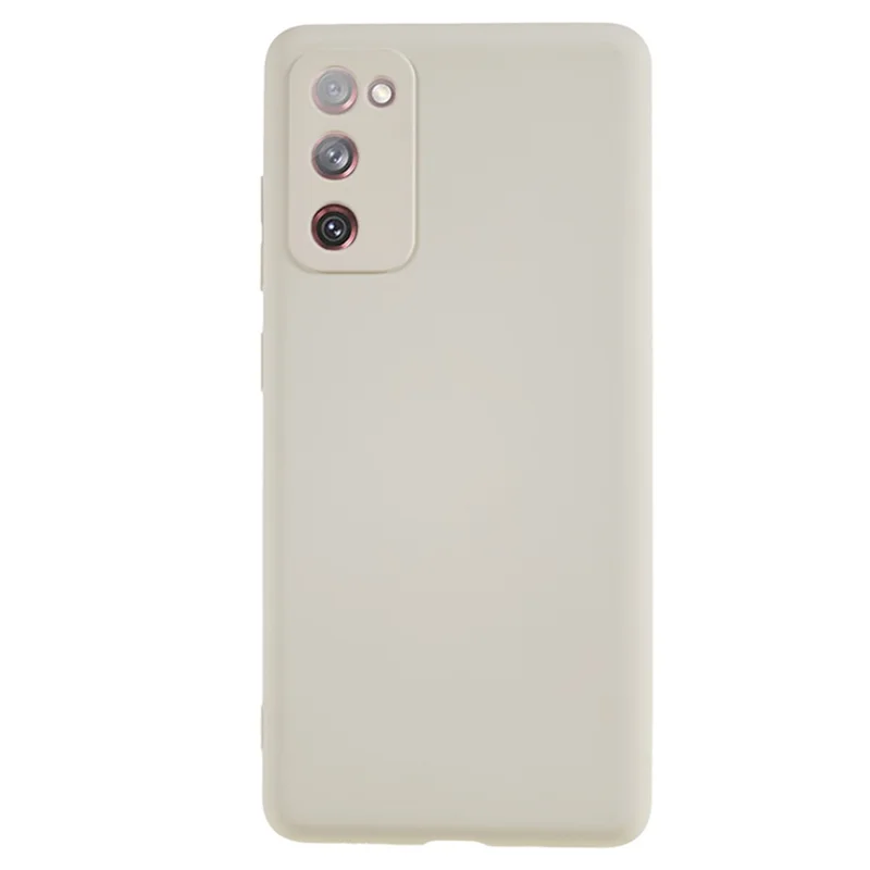 Para Samsung Galaxy S20 Lite / S20 FE / S20 FE 5G / S20 FE 2022 Capa de Telefone com Forro de Fibra e Revestimento de TPU - Branca