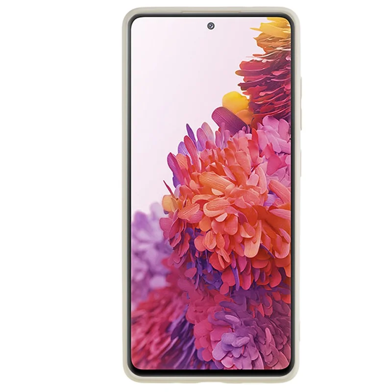 Para Samsung Galaxy S20 Lite / S20 FE / S20 FE 5G / S20 FE 2022 Capa de Telefone com Forro de Fibra e Revestimento de TPU - Branca