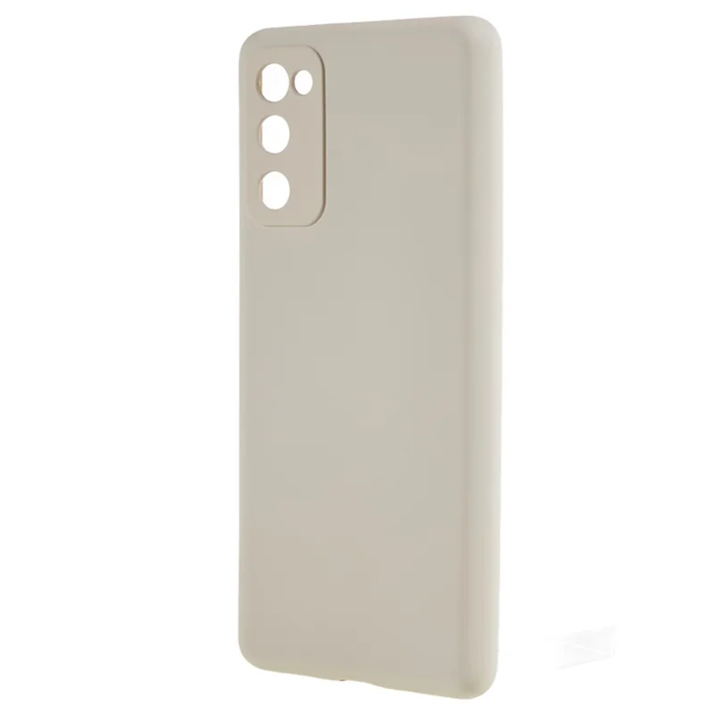 Para Samsung Galaxy S20 Lite / S20 FE / S20 FE 5G / S20 FE 2022 Capa de Telefone com Forro de Fibra e Revestimento de TPU - Branca
