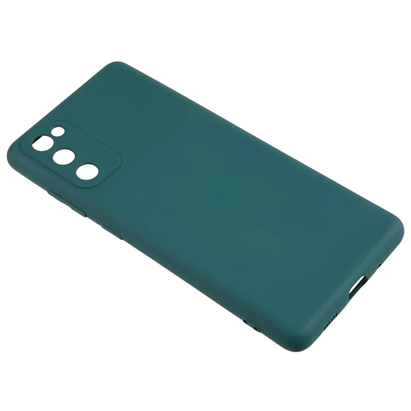 For Samsung Galaxy S20 Lite / S20 FE / S20 FE 5G / S20 FE 2022 Fiber Lining Rubberized TPU Cover Phone Case - Army Green