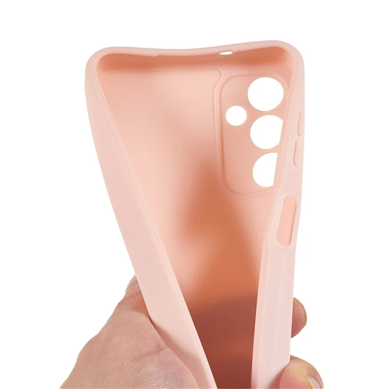 For Samsung Galaxy A13 5G Precise Cutout TPU Phone Case Straight Edge Anti-drop Phone Cover - Pink