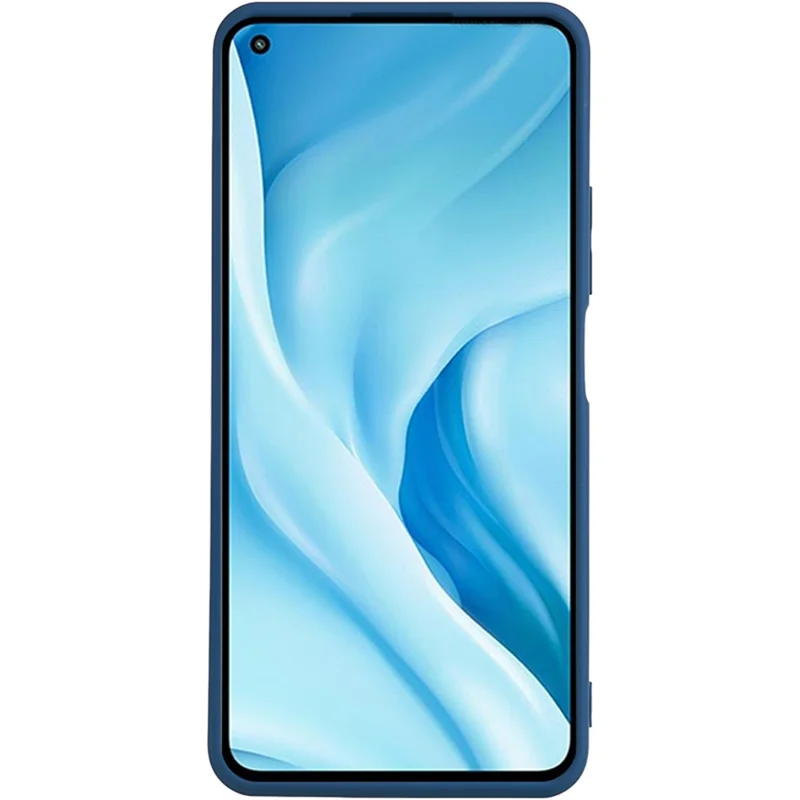 Til Xiaomi 11 Lite 5G NE / Mi 11 Lite 5G / 4G telefonbeskyttelse med blød fiberfor, gummiagtig TPU-beskyttelsesdækket - Safir