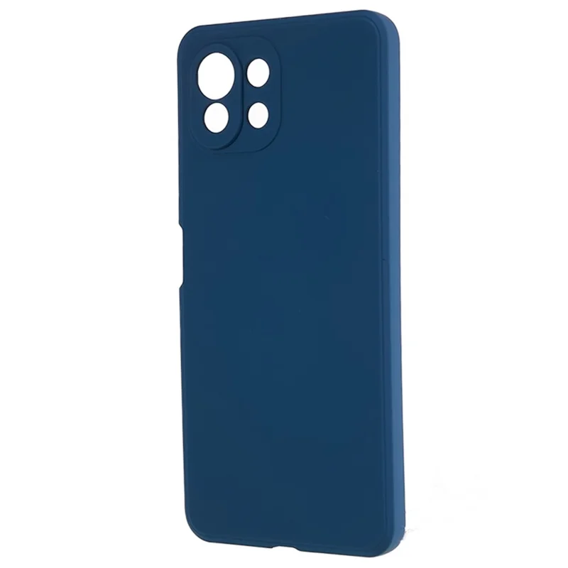 Til Xiaomi 11 Lite 5G NE / Mi 11 Lite 5G / 4G telefonbeskyttelse med blød fiberfor, gummiagtig TPU-beskyttelsesdækket - Safir
