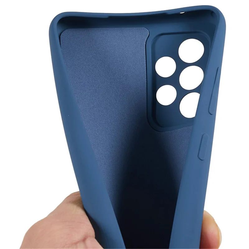 TPU Case for Samsung Galaxy A23 5G (Global Version) / A23 4G Fiber Lining Rubberized Phone Cover - Sapphire