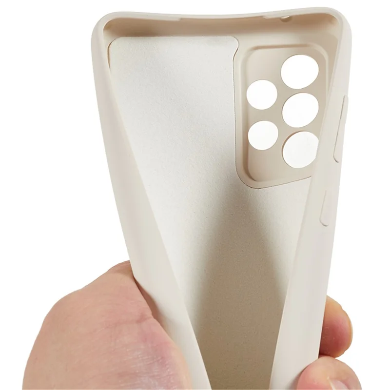 TPU Case for Samsung Galaxy A23 5G (Global Version) / A23 4G Fiber Lining Rubberized Phone Cover - White