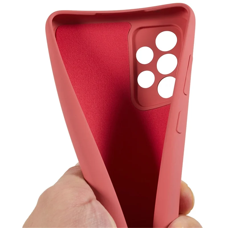 TPU Case for Samsung Galaxy A23 5G (Global Version) / A23 4G Fiber Lining Rubberized Phone Cover - Hawthorn Red