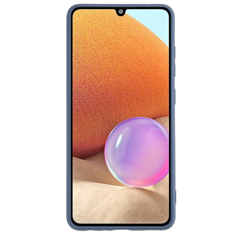 غطاء TPU لهاتف Samsung Galaxy A23 5G (الإصدار العالمي) / A23 4G مع بطانة من الألياف وغطاء مطاطي - رمادي خزامى
