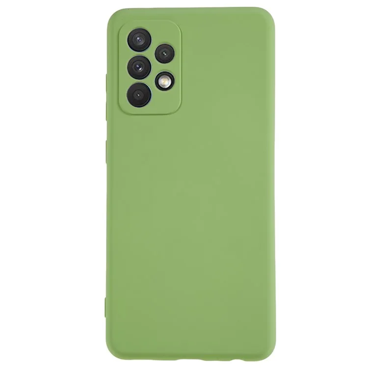 TPU Phone Case for Samsung Galaxy A32 4G (EU Version) Soft Fiber Lining Rubberized Phone Cover - Matcha Green