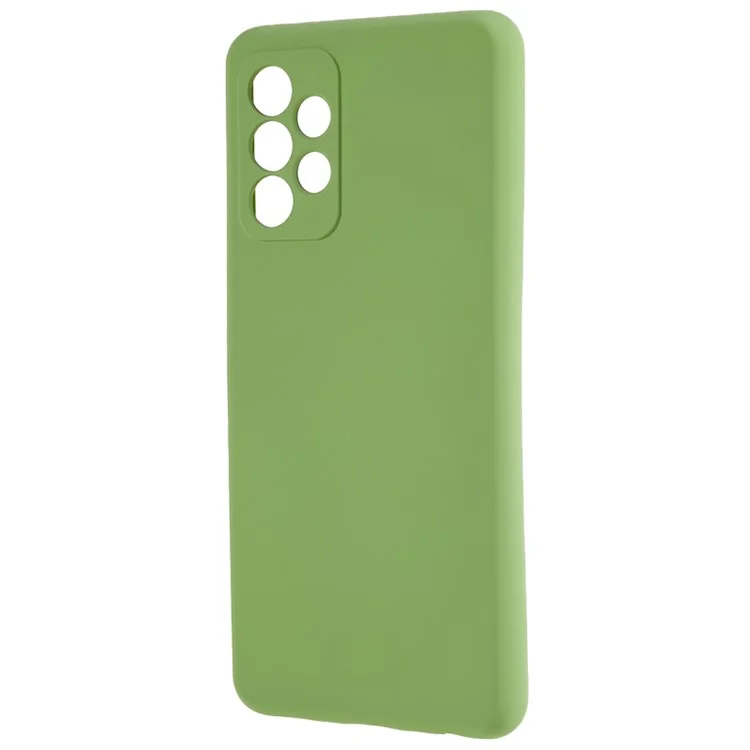 TPU Phone Case for Samsung Galaxy A32 4G (EU Version) Soft Fiber Lining Rubberized Phone Cover - Matcha Green