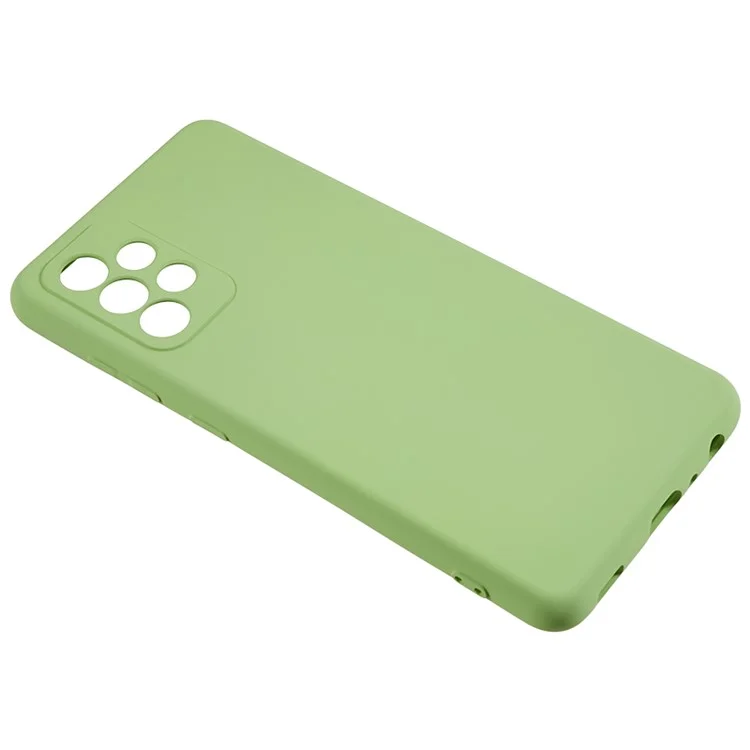 TPU Phone Case for Samsung Galaxy A32 4G (EU Version) Soft Fiber Lining Rubberized Phone Cover - Matcha Green
