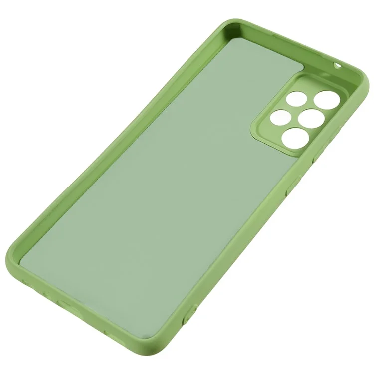TPU Phone Case for Samsung Galaxy A32 4G (EU Version) Soft Fiber Lining Rubberized Phone Cover - Matcha Green