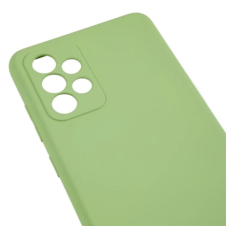 TPU Phone Case for Samsung Galaxy A32 4G (EU Version) Soft Fiber Lining Rubberized Phone Cover - Matcha Green