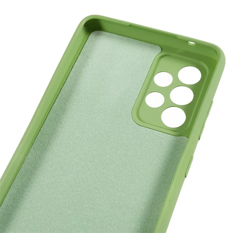 TPU Phone Case for Samsung Galaxy A32 4G (EU Version) Soft Fiber Lining Rubberized Phone Cover - Matcha Green